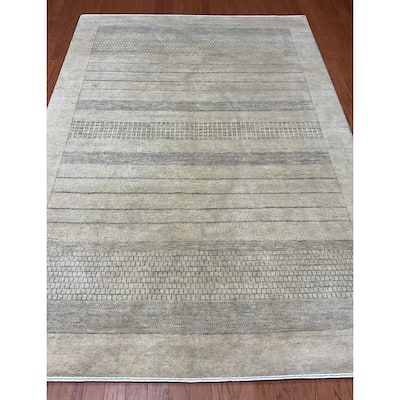 HERAT ORIENTAL Hand-knotted Indo 6' x 9' Gabbeh Wool Rug - 6' x 9'