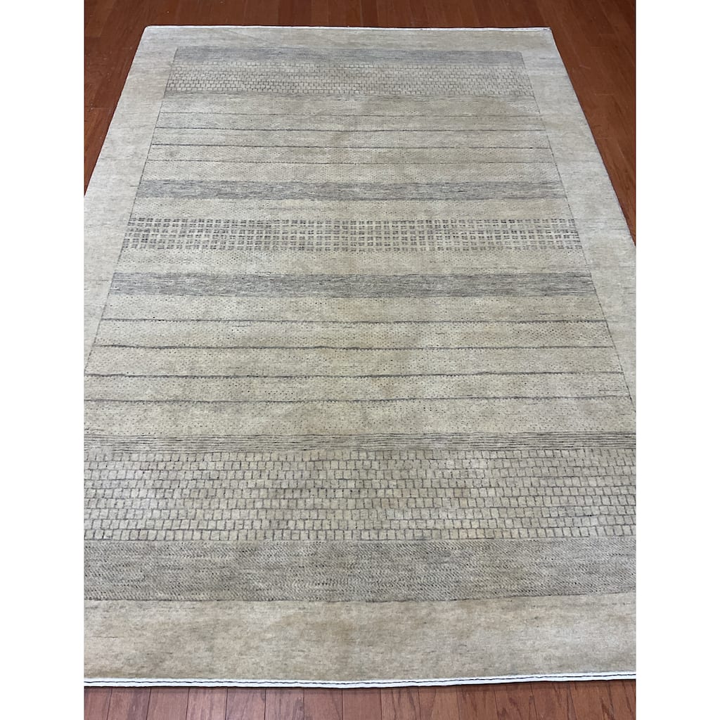 HERAT ORIENTAL Hand-knotted Indo 6' x 9' Gabbeh Wool Rug - 6' x 9'