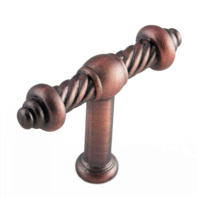 RK International Twisted 2 Inch Bar Cabinet Knob - Distressed Copper