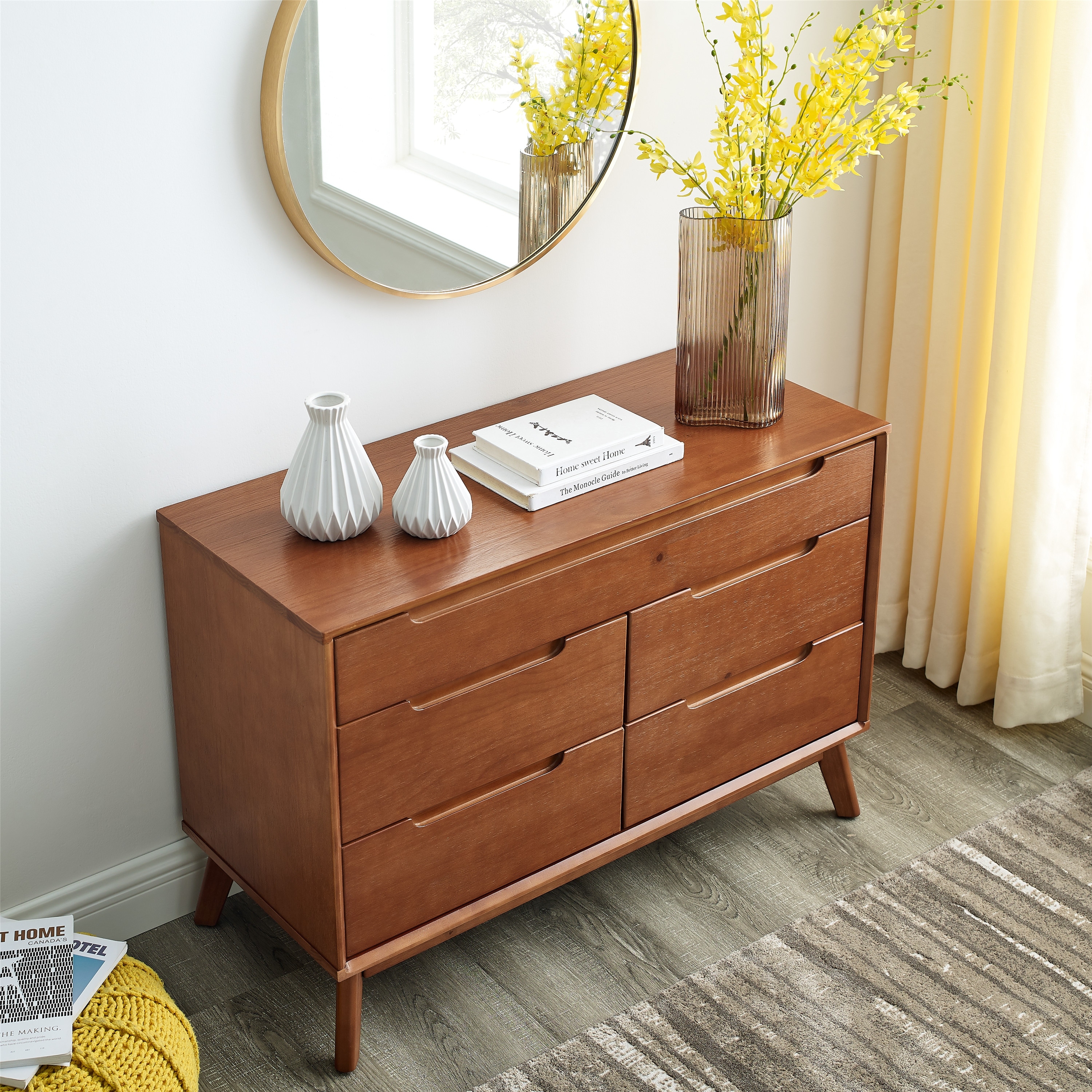 MUSEHOMEINC Mid Century Dresser for Bedroom Wood Dressers Chests