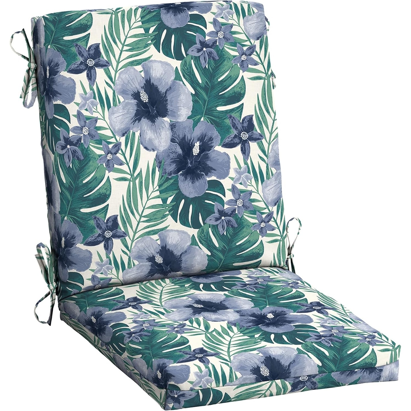 20x20 Inch Weatherproof Outdoor Dining Chair Cushion with UV Protection and Ties