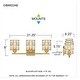 preview thumbnail 8 of 6, Gibson 3-Light Aged Brass Bath Light