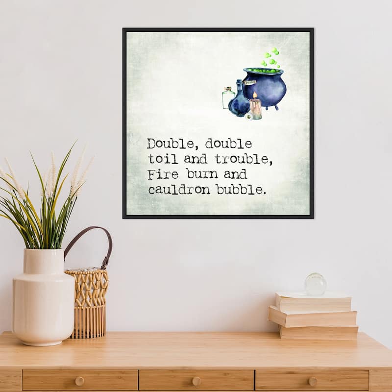 Amanti Art Double Double Cauldron Framed Canvas Wall Art