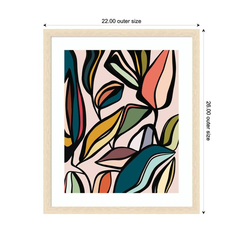 Kate and Laurel Fanciful Ficus Expansion by Alicia Bock Framed Wall Art Print