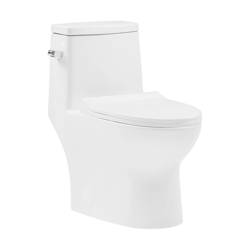 Ivy One-Piece Elongated Toilet Left Side Flush, 10" Rough-In 1.28 Gpf - 27.56" x 14.57" x 28.74"