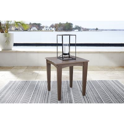 Signature Design by Ashley Emmeline Outdoor Poly All Weather Square End Table - 22"W x 22"D x 23"H