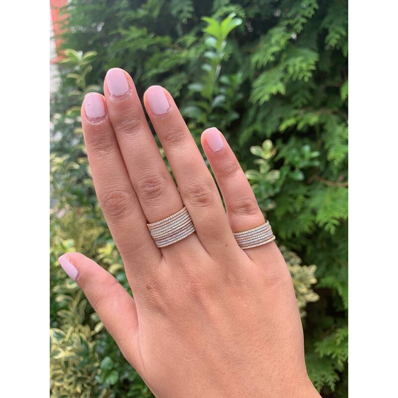 Joelle Collection Diamond Band Ring - 14K Gold Eternity Band Ring 1/5 CTTW 20 White Round Cut Diamonds