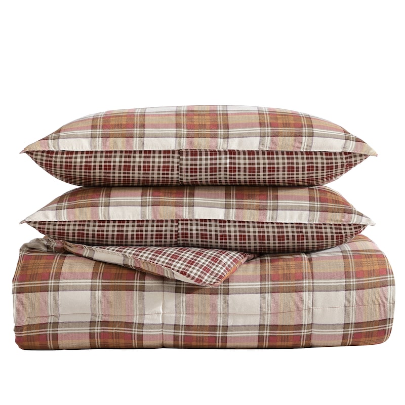 Eddie Bauer Edgewood Plaid Down Alt Reversible Comforter Set