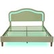 preview thumbnail 34 of 66, Velvet Upholstered Platform Bed Smart LED Bed Frame with Adjustable Height Headboard, Noise-Free Slat Support for Night's Sleep