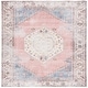 preview thumbnail 4 of 17, SAFAVIEH Serapi Machine Washable Fiorenza Shabby Chic Distressed Rug 6'7" Square - Ivory/Pink - Square