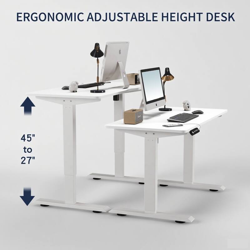 Rossetta 55" Electric Height Adjustable Standing Desk with Double Beam Single Motor