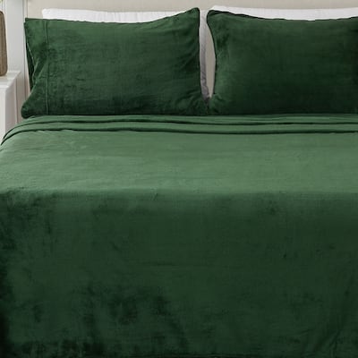 Linery & Co. Ultra Soft & Cozy Velvet Plush Fleece Printed Sheet Set