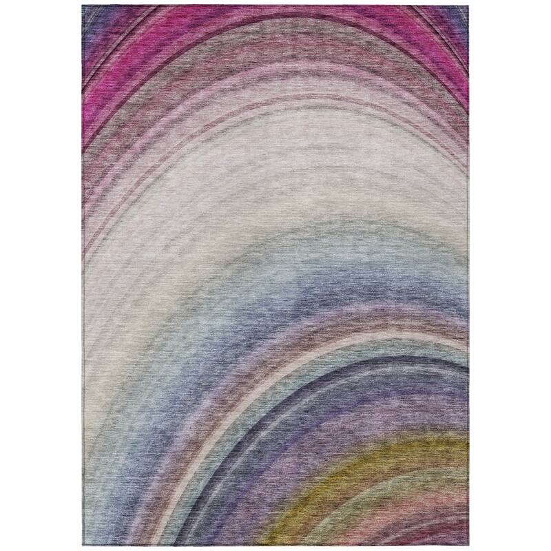 HomeRoots Abstract Transitional Rectangle Outdoor Rug