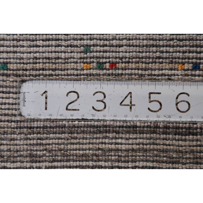 Hand Knotted Oriental 100% Wool Carpet Tribal Tribal Greys & Charcoal Gabbeh Area Rug - 10' 1'' X 8' 2''