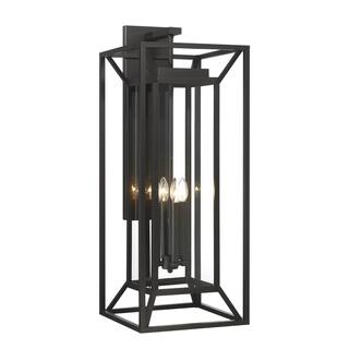 The Great Outdoors 71269 Harbor View 3 Light 35" Tall Outdoor Wall