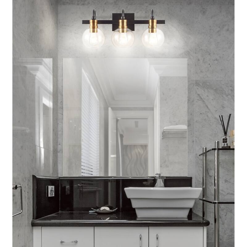 Kurtz Iron/Glass Rustic Vintage LED Vanity Light, by JONATHAN Y