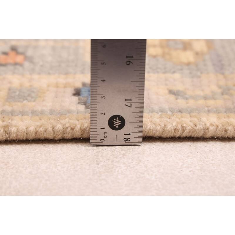 ECARPETGALLERY Hand-knotted Modern Oushak Light Khaki Wool Rug - 5'0 x 7'11