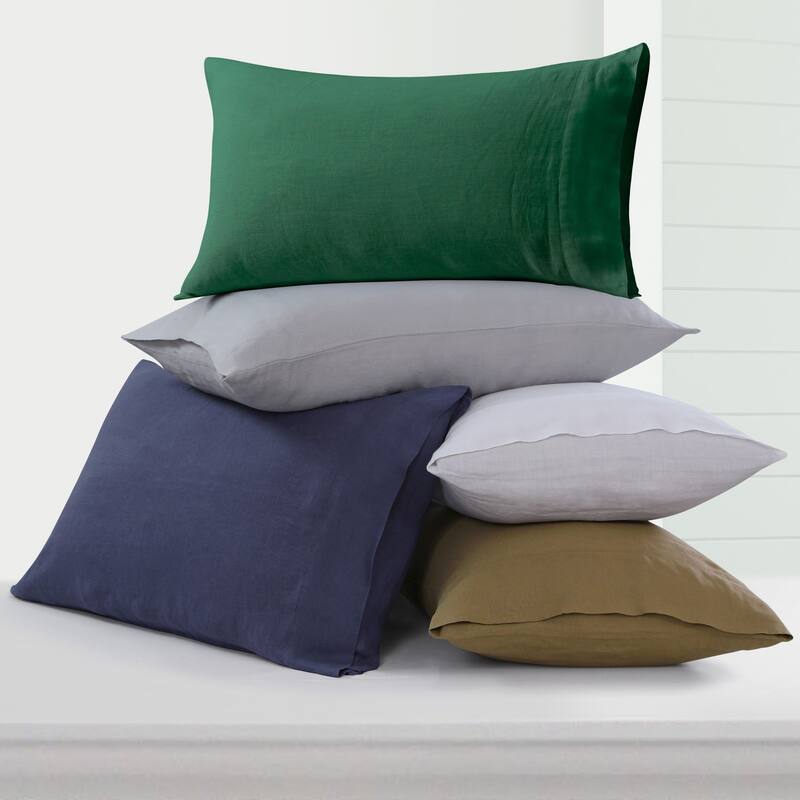 European Garment Washed Linen Pillowcases (Set of 2)