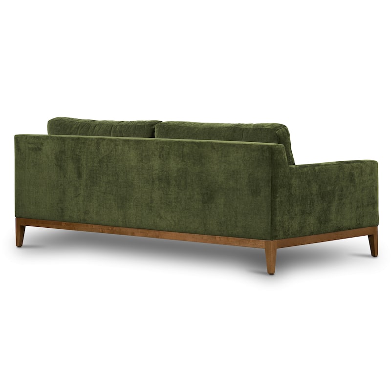 Poly & Bark Zyon 90" Sofa in Distressed Green Velvet