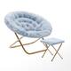 Option Aqua Fabric/Soft Gold Frame