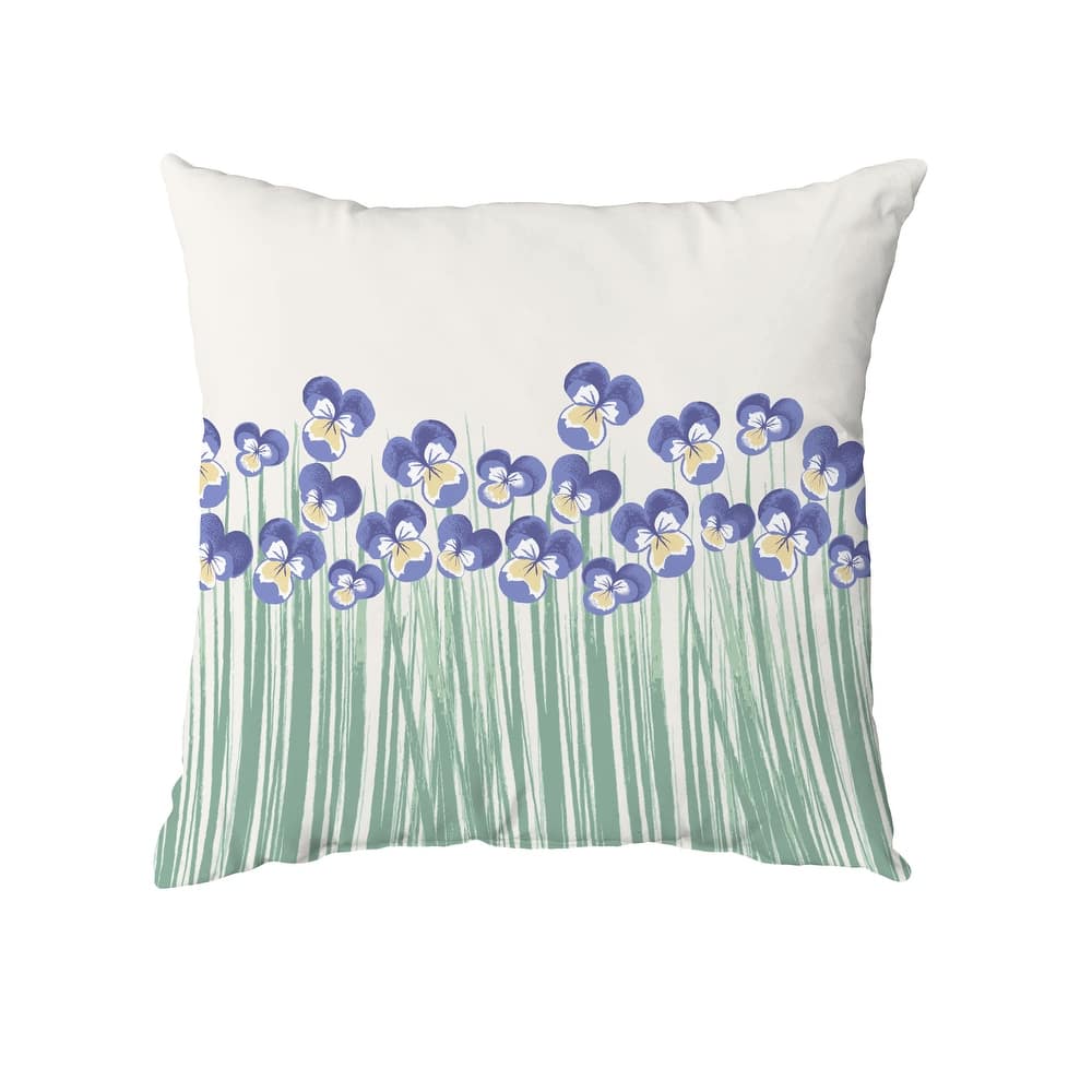 Field of Pansies Throw Pillow