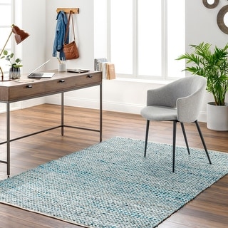 Livabliss Franklin Cotton/ Leather Area Rug