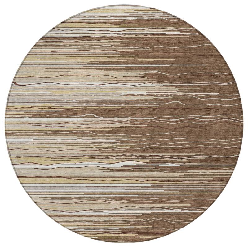 HomeRoots Striped Transitional Rectangle Outdoor Rug