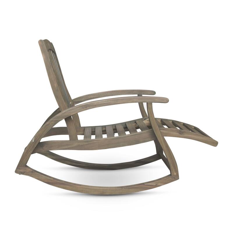 Sunview Outdoor Acacia Rocking Chair with Footrest by Christopher Knight Home