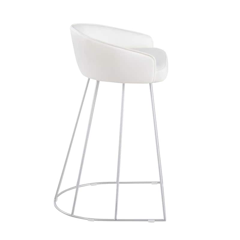 Silver Orchid Haid Velvet Upholstered Counter Stool (Set of 2)