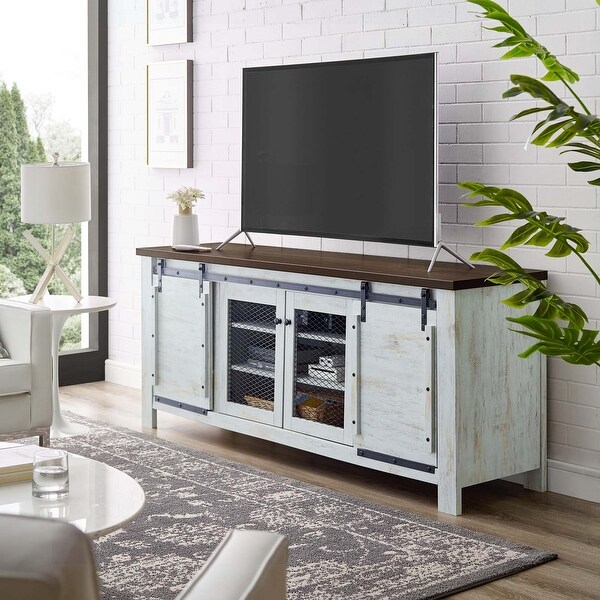 Bennington 70-inch Rustic Sliding Door Buffet Table Sideboard. Opens flyout.