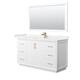 Option White, Bronze Trim, Carrara Cultured Marble Top