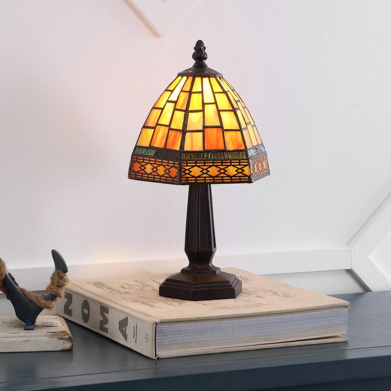 Liberty Tiffany-Style 12" LED Table Lamp, Bronze by JONATHAN Y