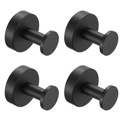 Wall Mounted Towel Hooks 4 Pack Bathroom Robe Hook for Cabinet Closet Door Heavy Duty Wall Hooks for Kitchen, Hotel, Washroom