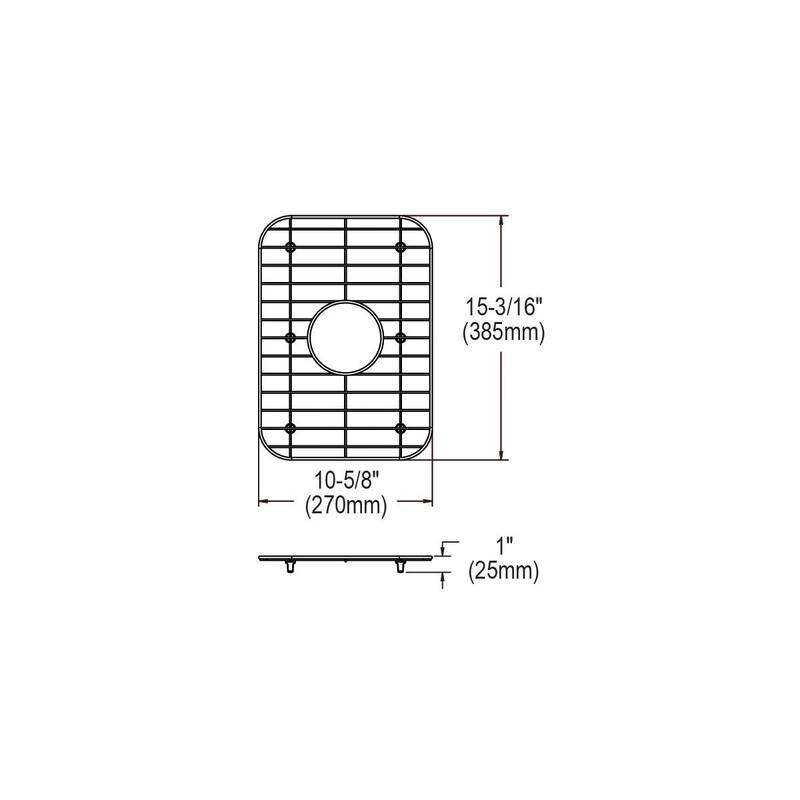 Dayton Stainless Steel 10-5/8" x 15-3/16" x 1" Bottom Grid
