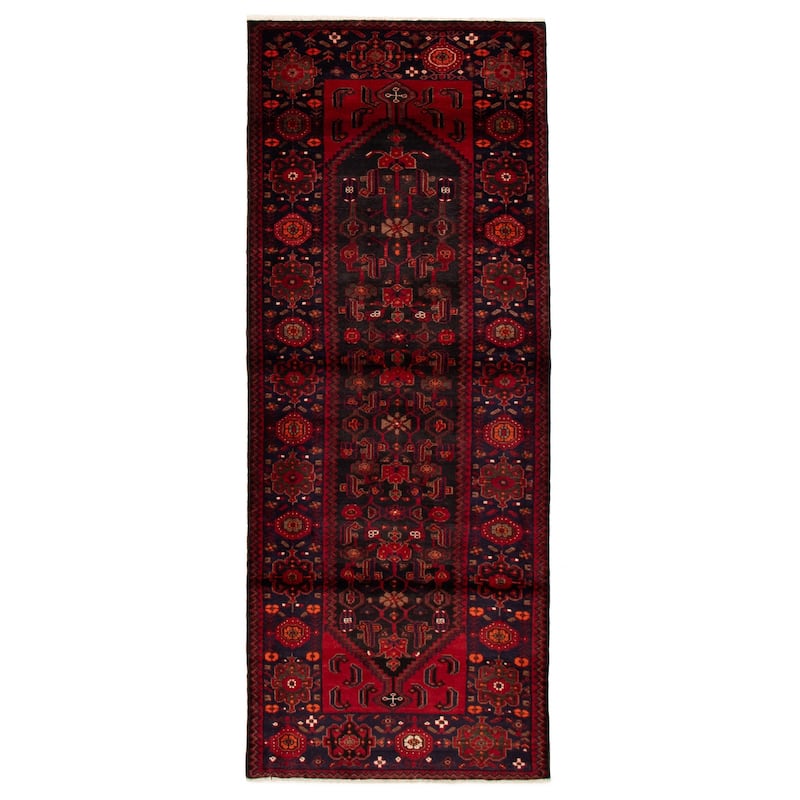 ECARPETGALLERY Hand-knotted Anadol Black Wool Rug - 4'0 x 10'5 - Black - 4'0 x 10'5