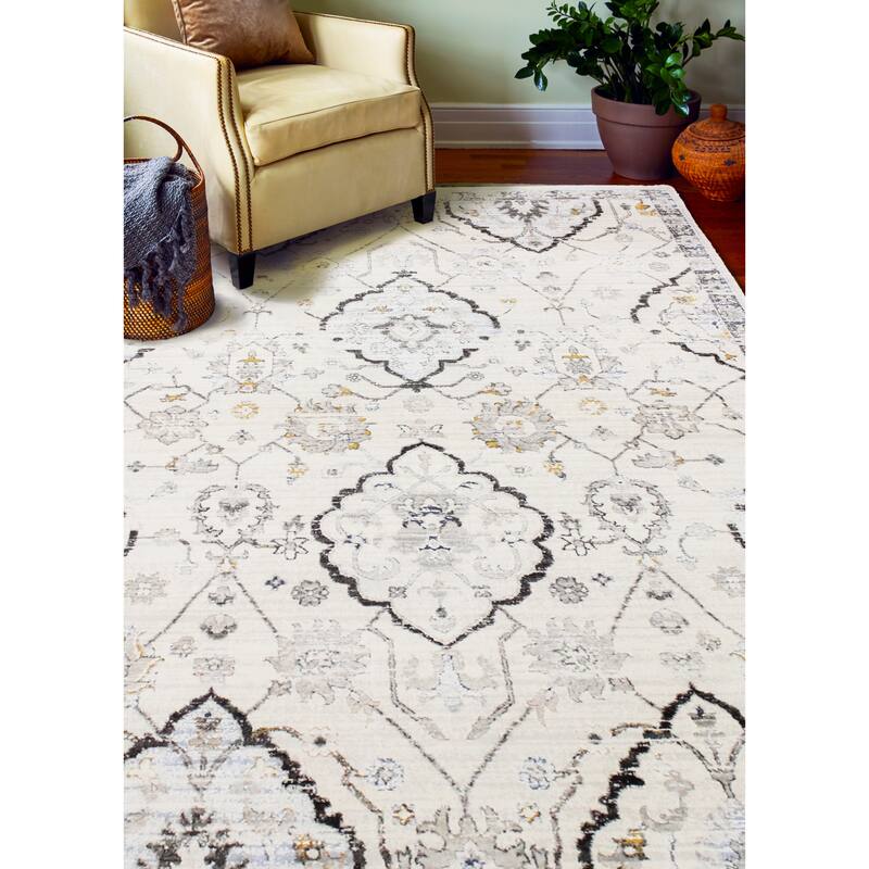 Bashian Soren Ivory Transitional Area Rug