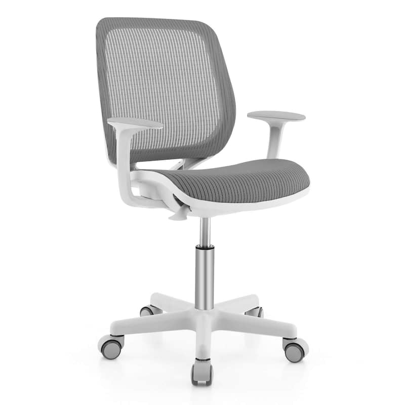 Costway Kids Desk Armchair Swivel Mesh Children Computer Chair with - See Details