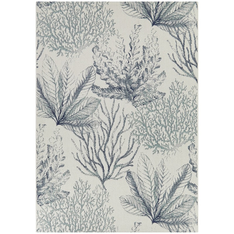 Florbela Coastal Botanical Indoor/Outdoor Area Rug
