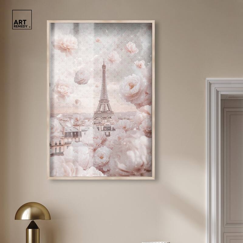 Raining Petals in Paris Shadowbox by Art Remedy
