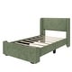 preview thumbnail 14 of 20, Max and Lily Twin-Size Upholstered Bed with Rectangular Headboard
