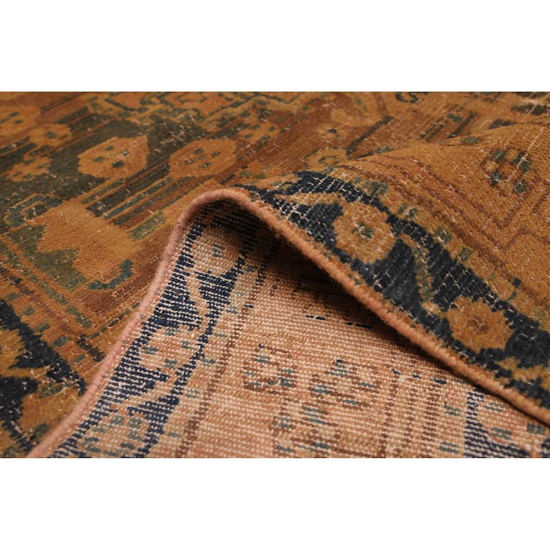 ECARPETGALLERY Hand-knotted Antalya Vintage Brown Wool Rug - 4'11 x 8'4