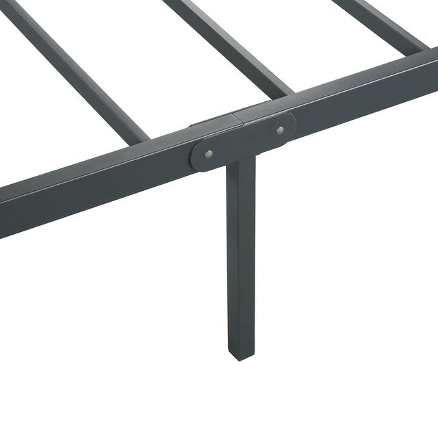 Sleeplanner 14-inch Modern Black Metal Platform Bed Frame