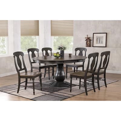 Antiqued Grey Napoleon Back 7-Piece Bella Dining Set