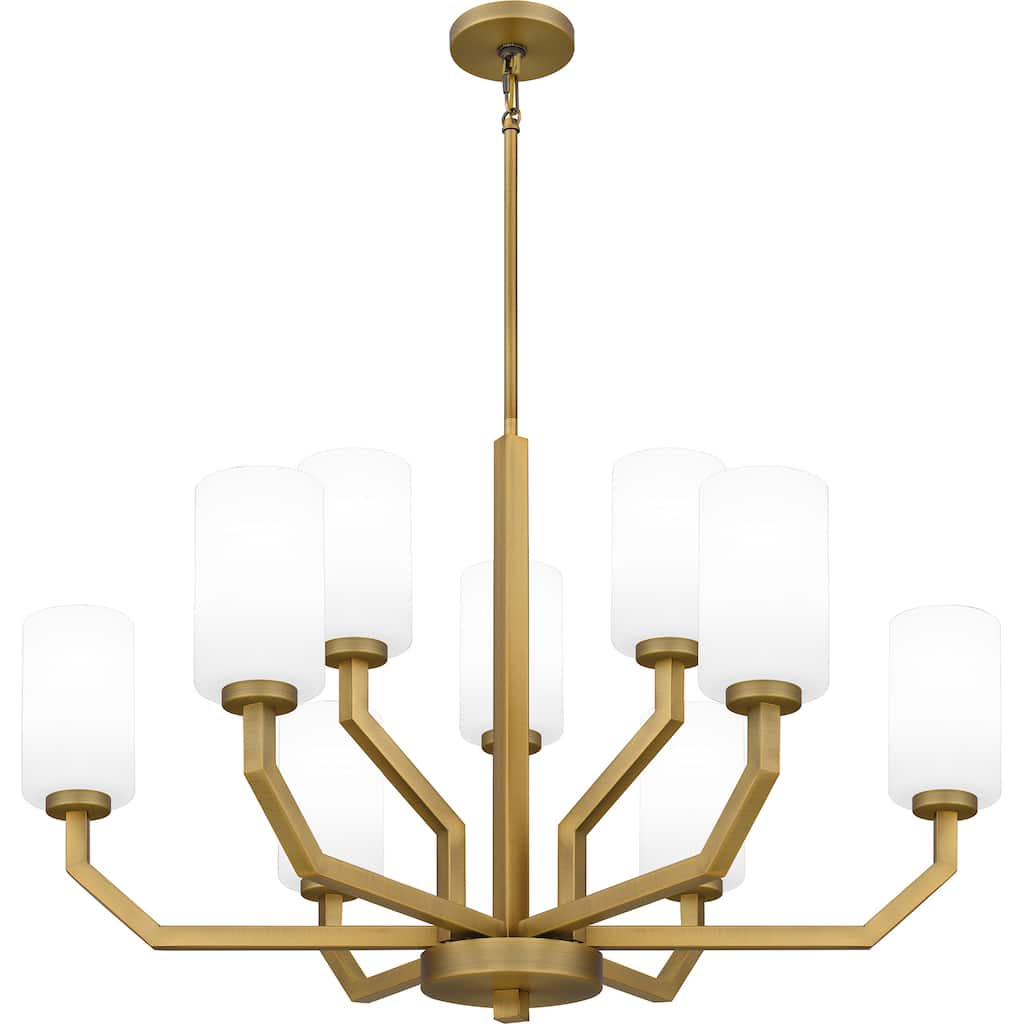 Cavalier 9-Light Aged Brass Chandelier