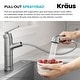 preview thumbnail 33 of 144, Kraus 2-Function 1-Handle 1-Hole Pulldown Sprayer Brass Kitchen Faucet KPF-4103 - 10" H (Allyn Pullout) - SFS - Spot Free Stainless Steel