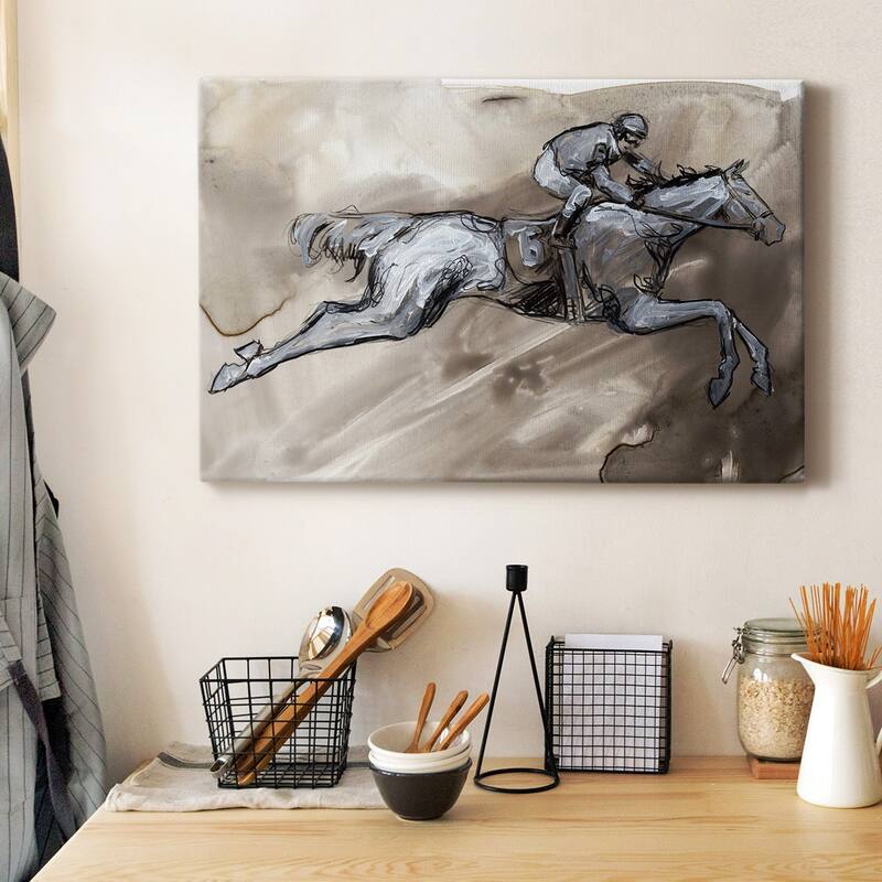 Off to the Races II Premium Gallery Wrapped Canvas - Ready to Hang