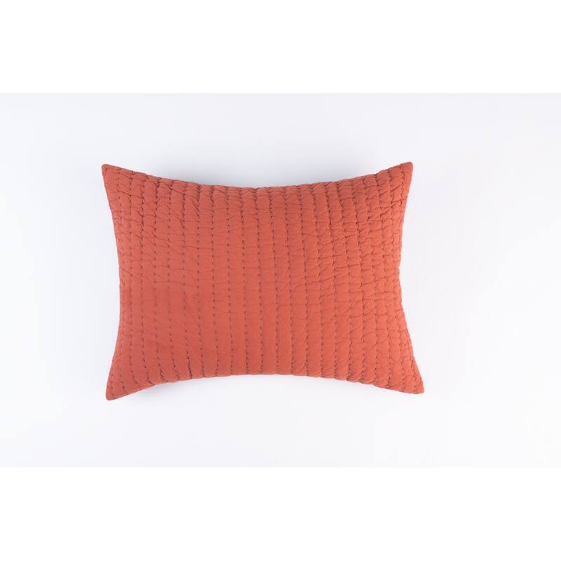 Twain Sham, Brick/Charcoal, Euro