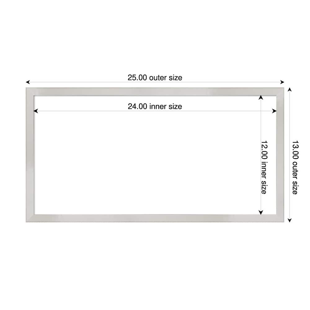 Amanti Art Svelte Clay Grey Framed Dry Erase Magnetic Board