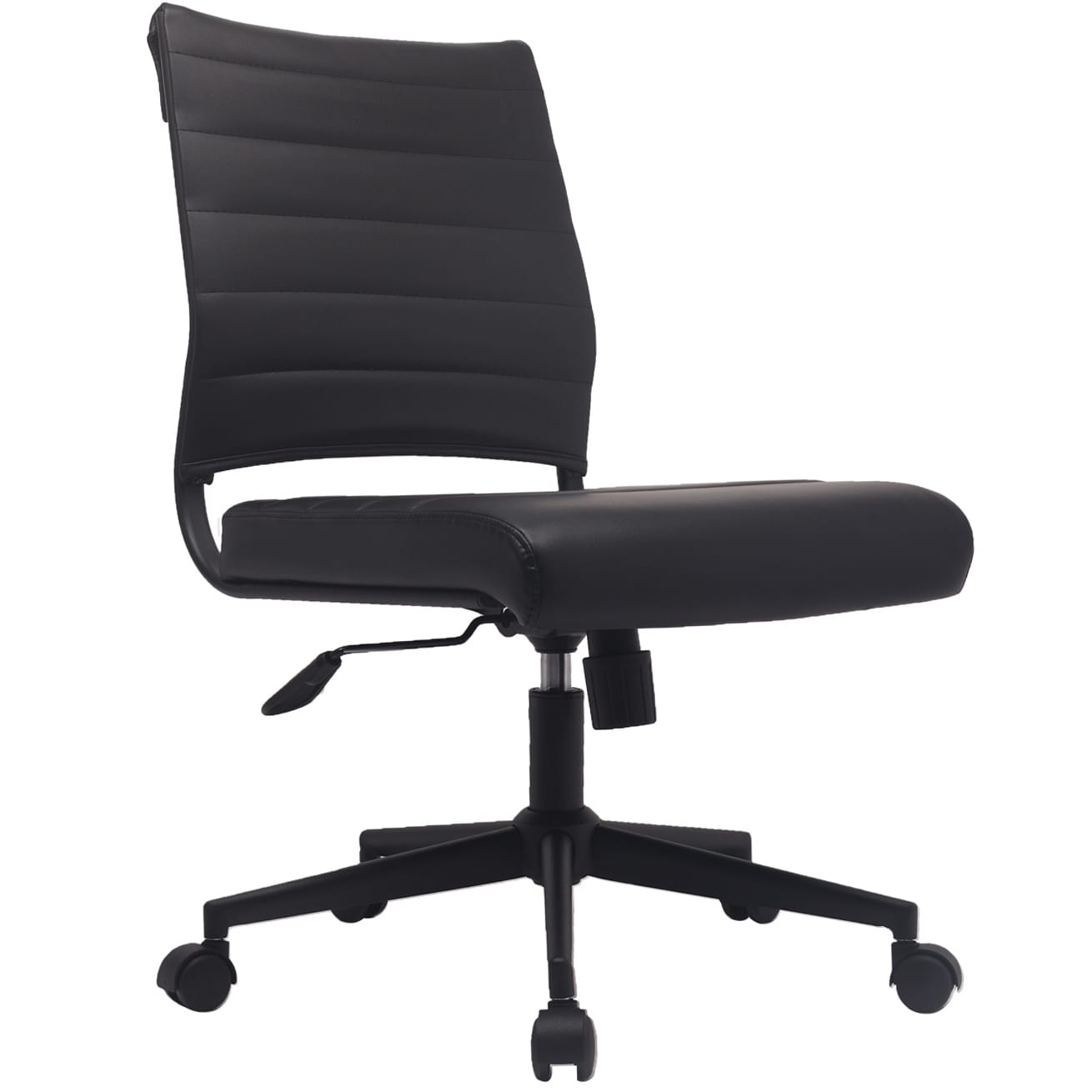 Modern Office Chair, Executive Mid-Back Conference Room Chair in PU Leather  with Wheels and Arms - On Sale - Bed Bath & Beyond - 18019934