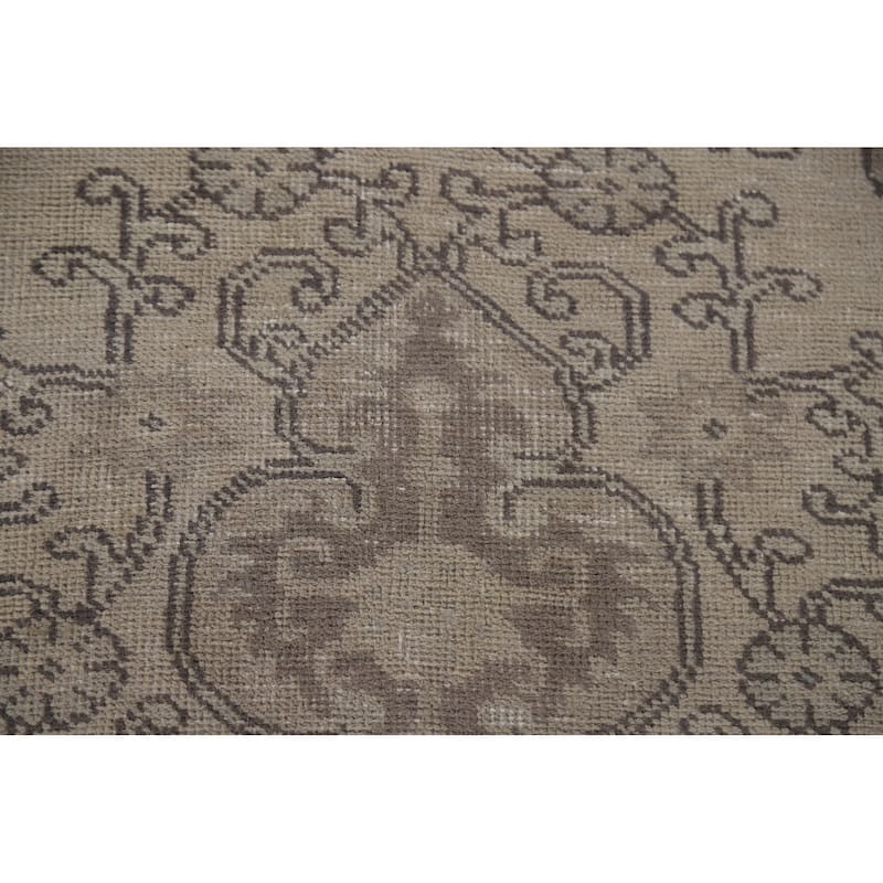 Hand Knotted Oriental 100% Wool Carpet Traditional Medallion Beige & Ivories Tabriz Area Rug - 12' 2'' X 9' 8''